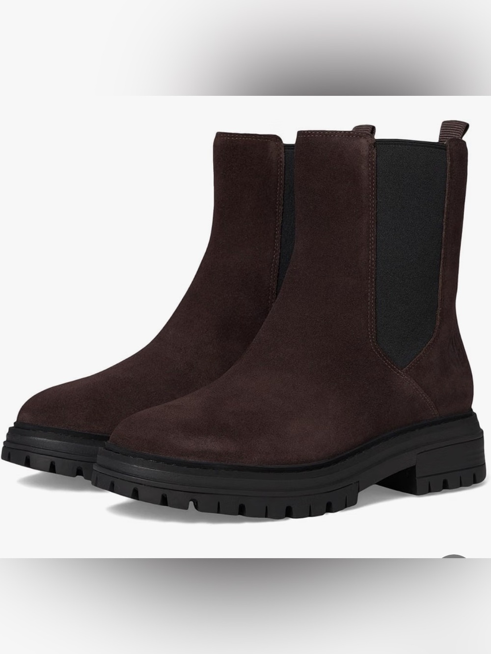 NEW Cole Haan Women's Tahoe Featherfeel Chelsea Boots in Dark Chocolate Suede